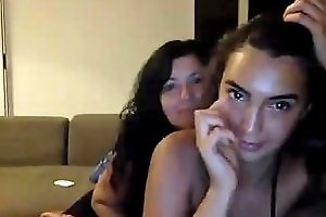 Stepmother And Daughter Stripping Together On Webcam Part 2